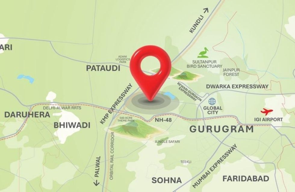 M3M Forestea West location map