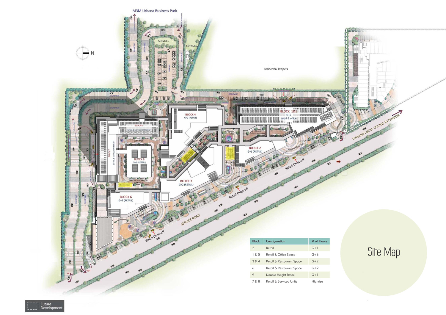 M3M Urbana Sector 67 Site Plan