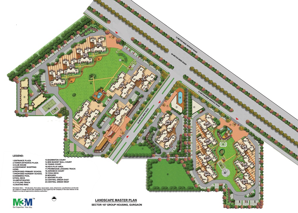 m3m-woodshire-sector-107 Site Plan