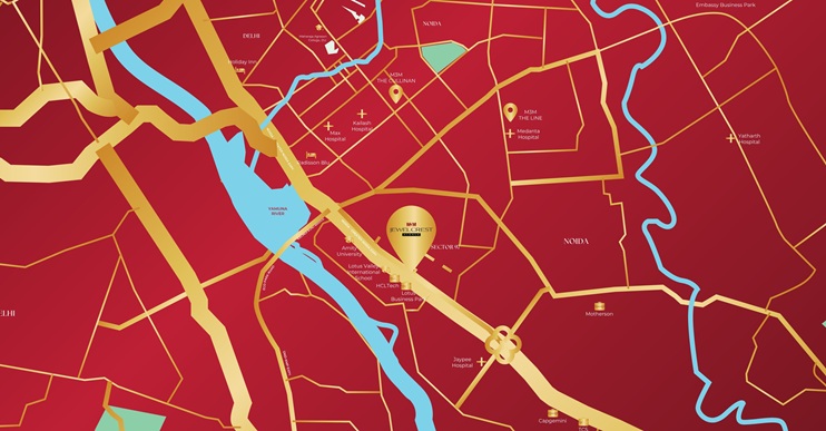 M3M Jewel Crest Sector 97 location map